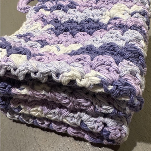 Handmade Crochet Washcloths, Facecloths Dishcloths Bath Scrubbies, 100% Cotton - Picture 5 of 5